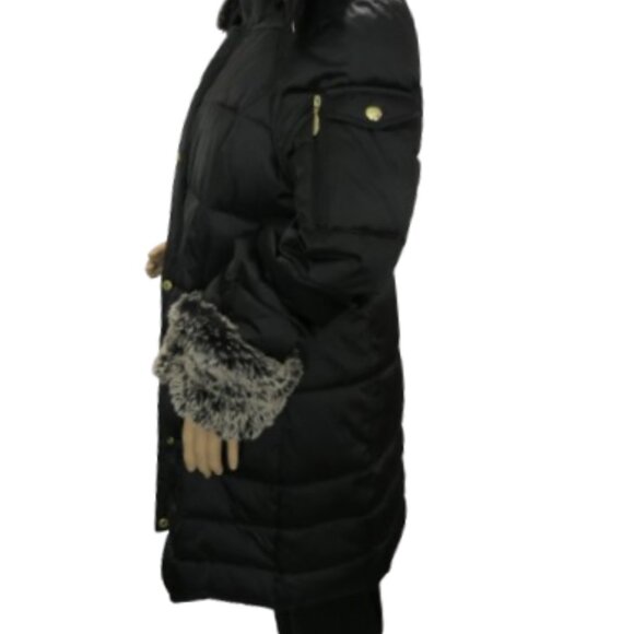 Liz Claiborne Warm and Cozy Winter Coat with Faux Fur Trim - Picture 7 of 11